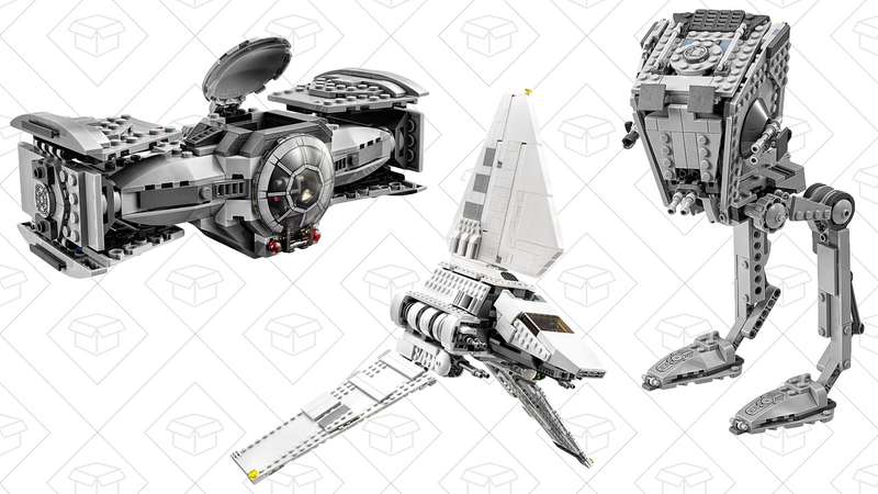 LEGO TIE Advanced Prototype, $32 | LEGO Imperial Shuttle, $64 | LEGO AT-ST Walker, $32